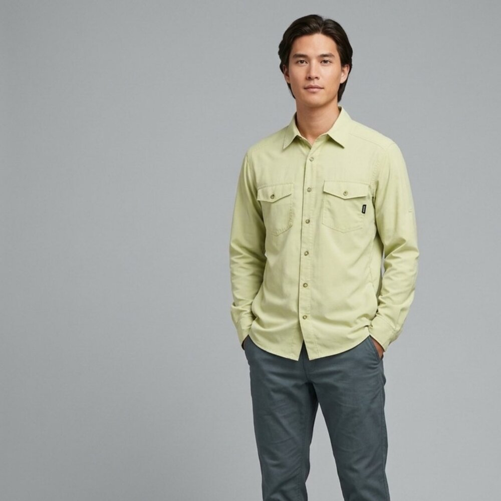 Mountain Equipment Coop Sage Green Button Down Shirt